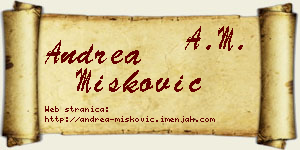 Andrea Mišković vizit kartica
